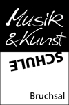 logo der Musik- und Kunstschule Bruchcsal in schwarz-weiß